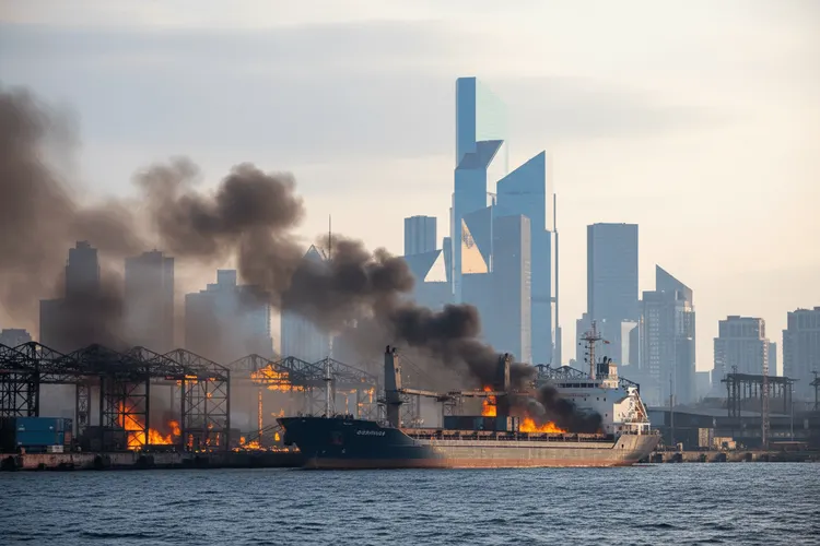 Ukraine greift Südrussland an: Todesopfer und Schiffsbrand im Asowschen Meer