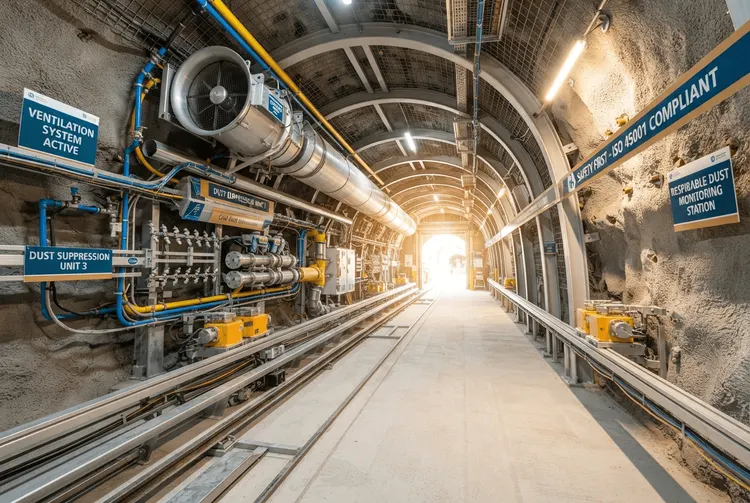 Einheitliche Regeln zur Staubbekämpfung verändern den Untertagebergbau